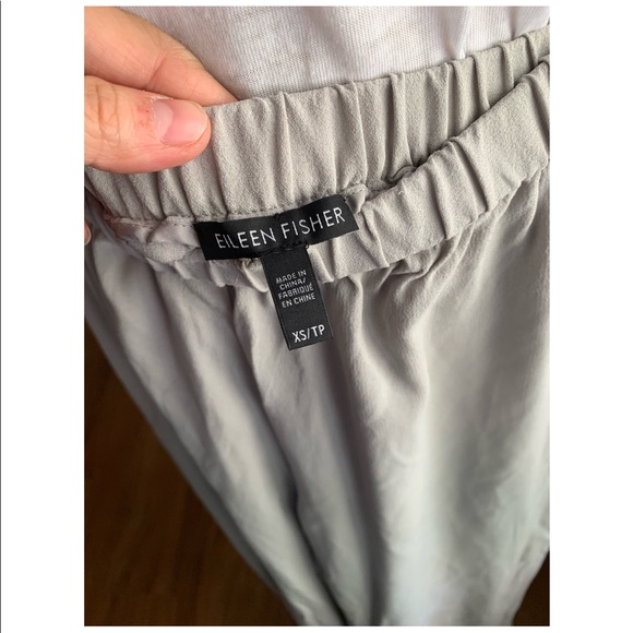 Eileen Fisher Gray Straight Leg Silk pants - Picture 5 of 6